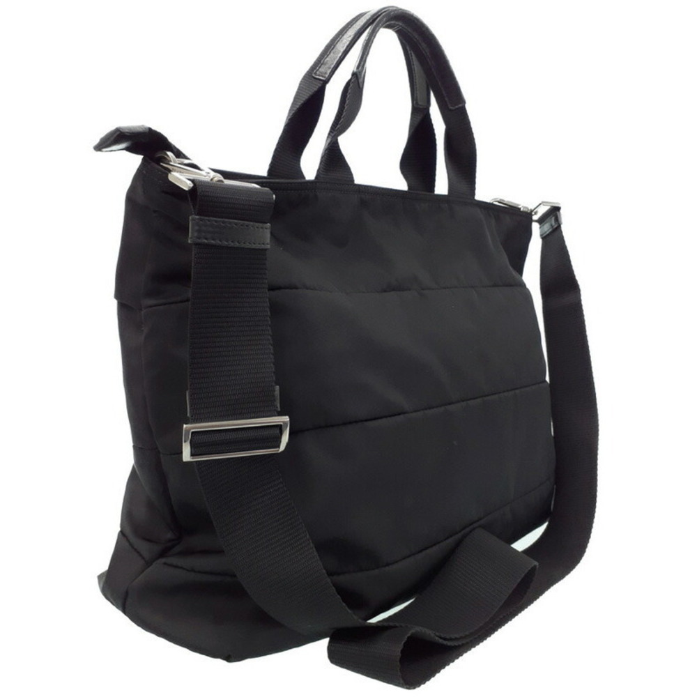Prada convertible handbag black tote Nylon Tessuto